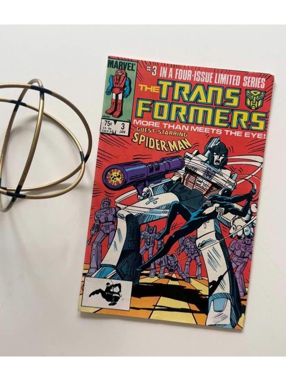 The Transformers #3 (1985) Spider-Man Crossover – Marvel Comic Book